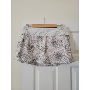 Lululemon Pace Rival Skirt Mini Twine White Multi / White 10
